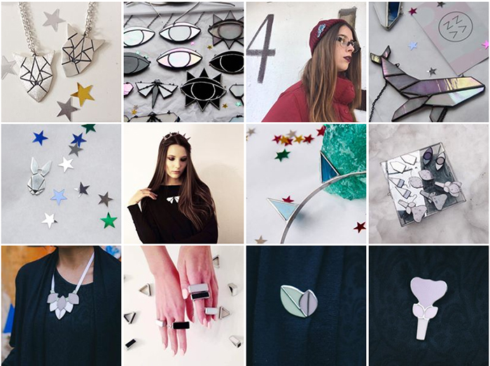 прикраси зі скла та срібла