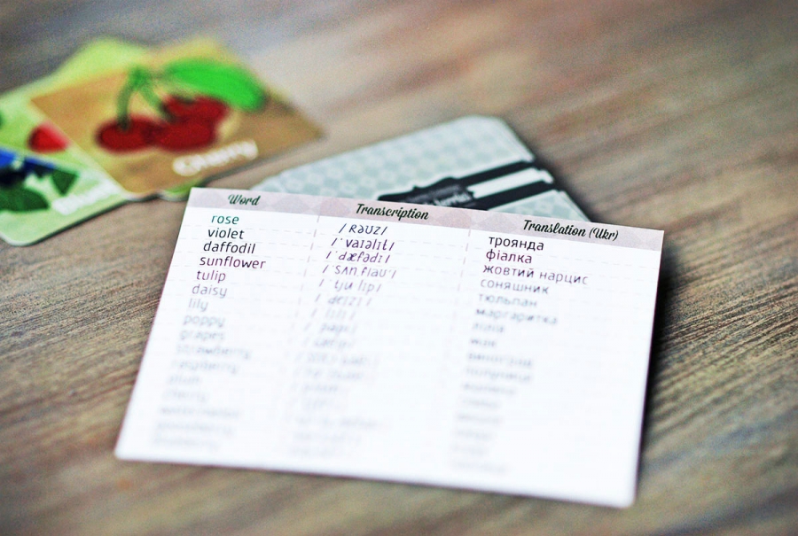 настільна мемо гра англійською