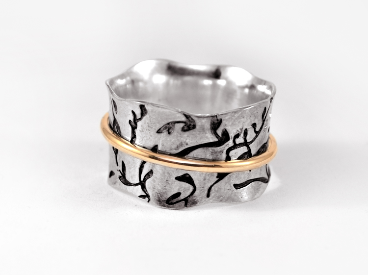 дизайнерська срібна каблучка